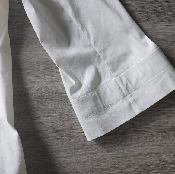 VALENTINO White Flared Long Sleeve Dress Shirt - Picture 8 of 12